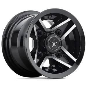 Fairway Alloys – FA127 DIVOT – Black – 8″x7″ 0mm – Summer Wheels – FA-127-M